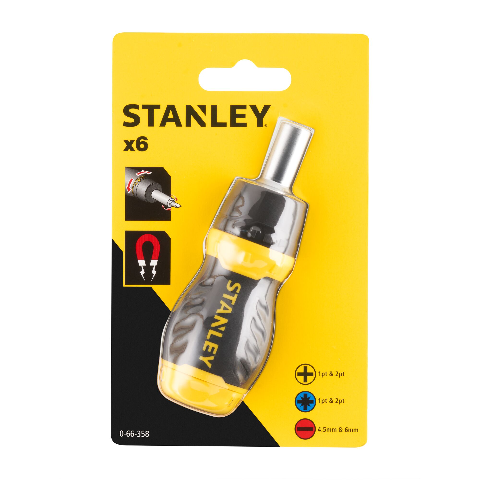 Stubby Multibit Ratcheting Screwdriver | STANLEY